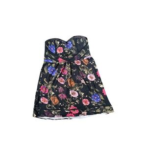 Gothmish Black Floral Skirt XL Elastic Waist Romantic Soft‎ Goth Style